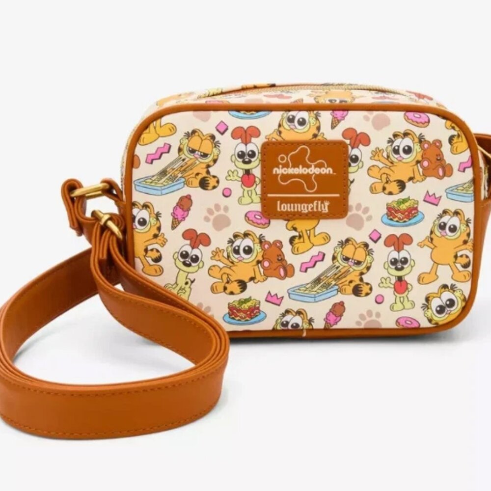 Loungefly Garfield & Odie Allover Print Crossbody Bag Purse NEW WITH TAGS